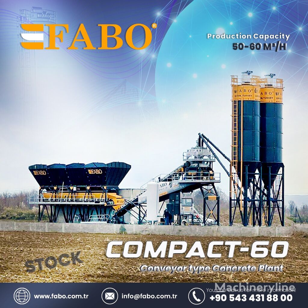 ny FABO COMPACT-60 CONCRETE PLANT | CONVEYOR TYPE  betonfabrik