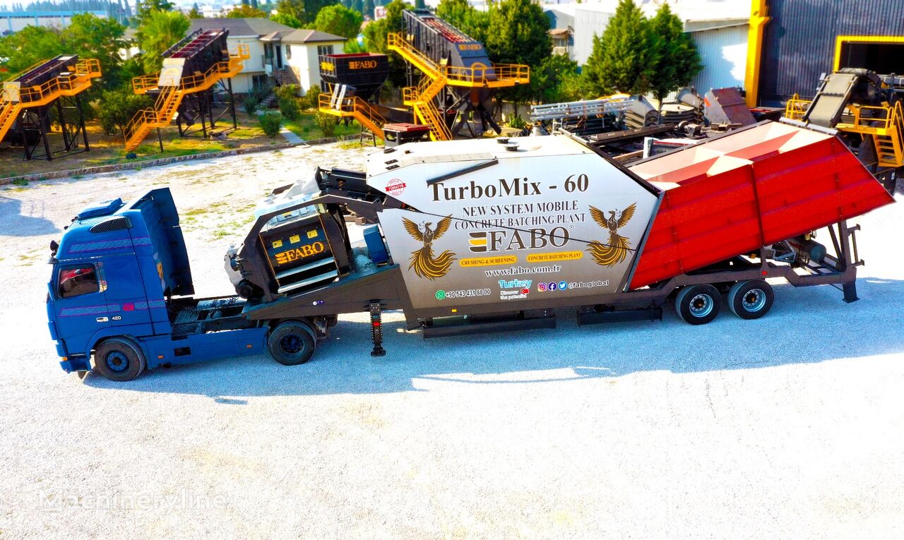 ny FABO TURBOMIX-60 MOBILE CONCRETE MIXING PLANT betonfabrik