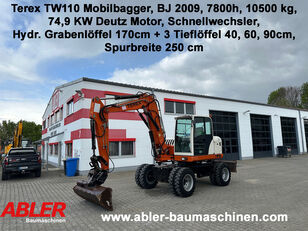 Terex TW110 Mobilbagger Schwenkarm SW 4 Löffel gravemaskine på hjul