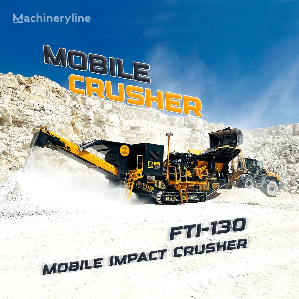 ny FABO FTI-130 MOBILE IMPACT CRUSHER 400-500 TPH | AVAILABLE IN STOCK mobilt knuseanlæg