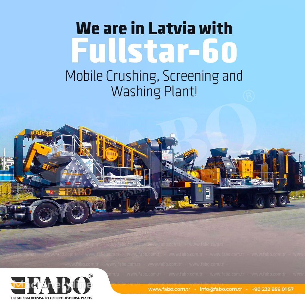 ny FABO FULLSTAR-60 Crushing, Washing & Screening Plant mobilt knuseanlæg